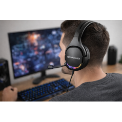 Headset with Microphone Black & White | NovaCore