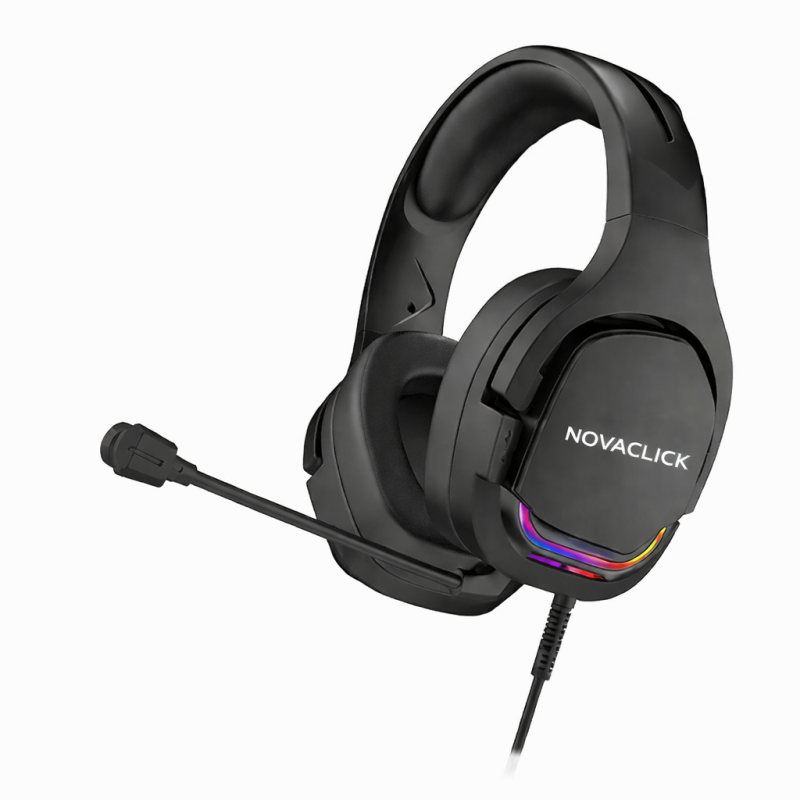 Headset with Microphone Black & White | NovaCore