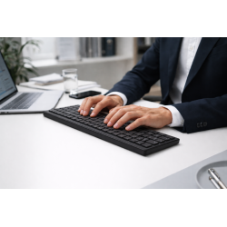 Teclado Profesional Inalámbrico Blanco | OfficeCore K100