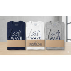 Pack 3 Camisetas Minimalistas Wave | Estilo Surfer para el Sol