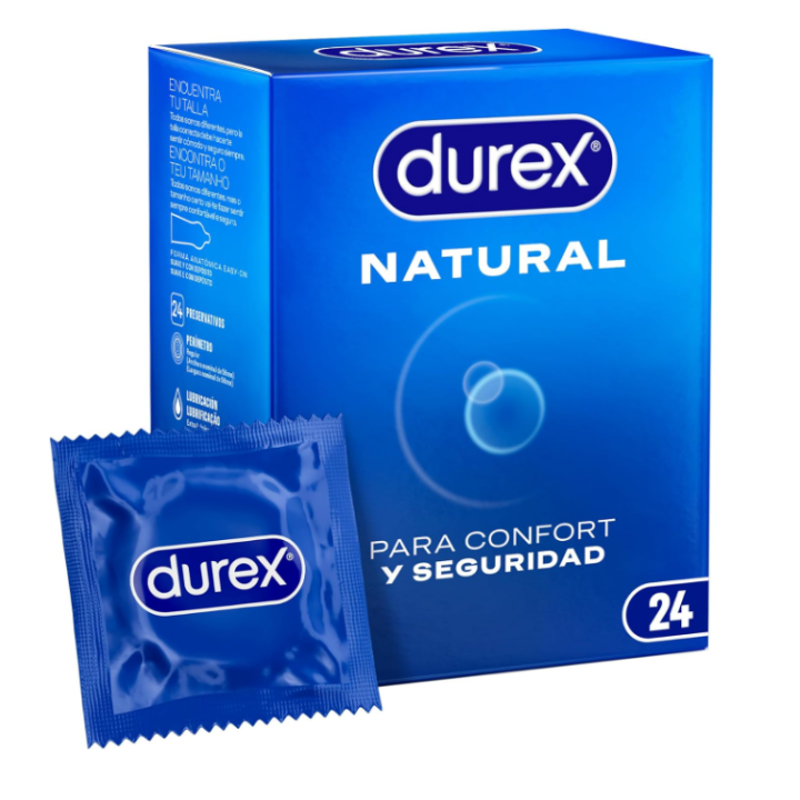 Natural Plus Extra Lubricated Condoms 24 units Juguet-X