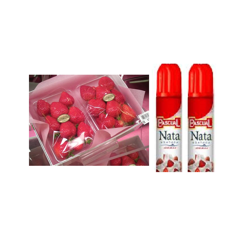Pack oferta fresas con nata Pack oferta fresas con nata