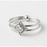 Doppelter Nasenring mit Diamant
