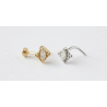 Piercing Helix con Cierre Plano - Oro y Plata