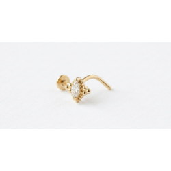 Piercing Helix con Cierre Plano - Oro y Plata