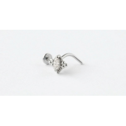 Piercing all'elice con chiusura piatta - Oro e argento