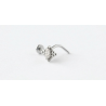 Piercing all'elice con chiusura piatta - Oro e argento