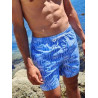 Bañador hombre azul estampado