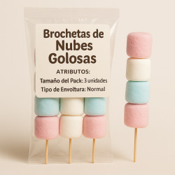 "ATRIBUTOS" Brochetas de Nubes Golosas