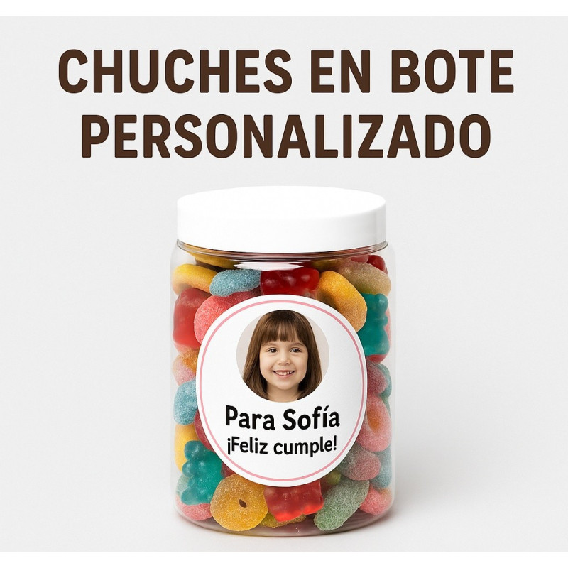 "PERSONALIZADO" Bote de chuches personalizable
