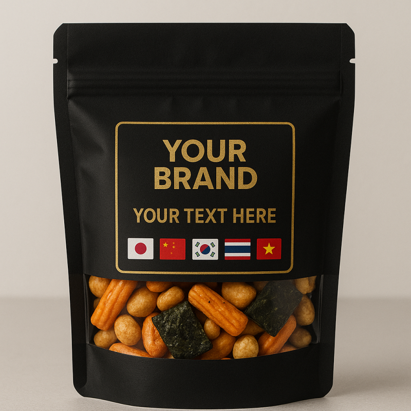 "PERSONALIZADO" Snack Asiático Mixto – Bolsa Resealable 100g "PERSONALIZADO" Snack Asiático Mixto – Bolsa Resealable 100g