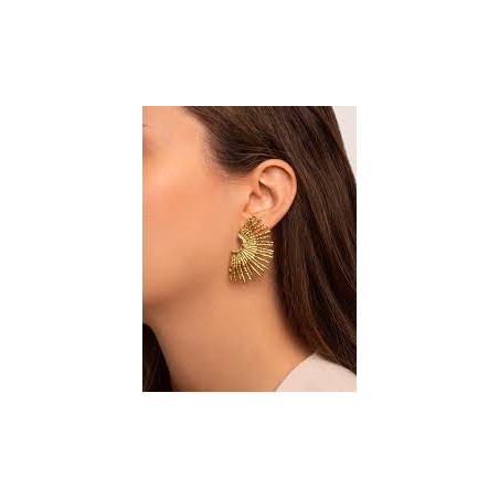 Pendientes sol en oro