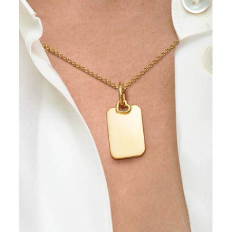 Collar dorado personalizable con foto o texto | Joya elegante Bella