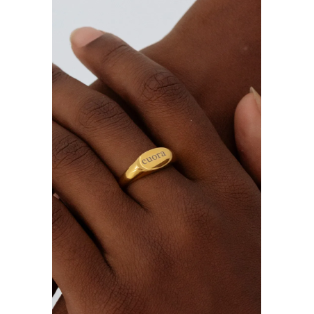 Anillo personalizable dorado