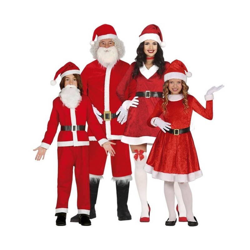 Disfraz grupal papa y mama Noel Disfraz grupal papa y mama Noel