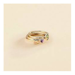 Anillo Piedrecitas tricolor
