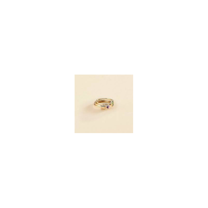 Anillo pedrería tricolor