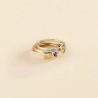 Anillo pedrería tricolor