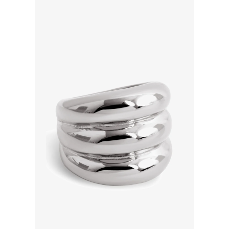 anillo formas plateado
