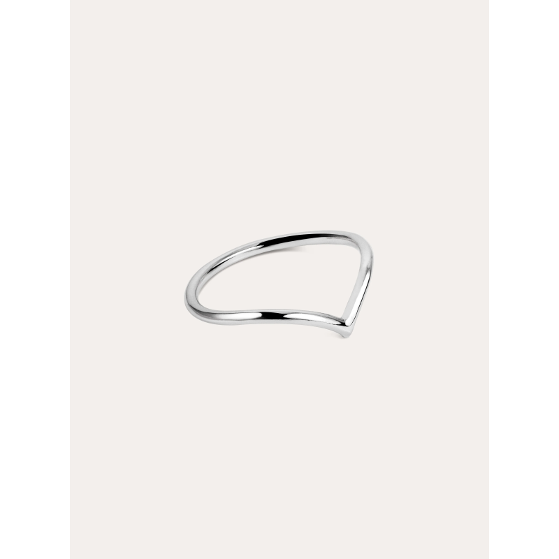 Anillo pico plateado