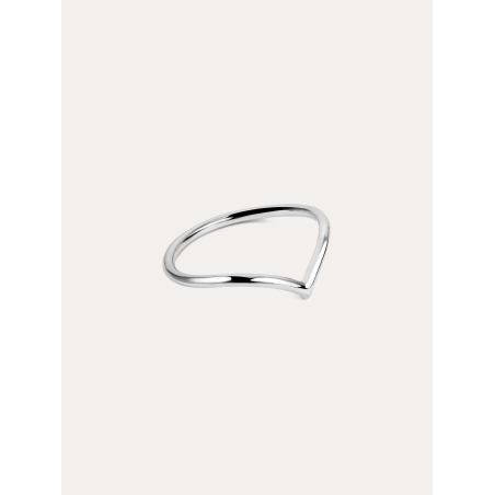 Anillo pico plateado