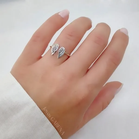 Anillo alas plata